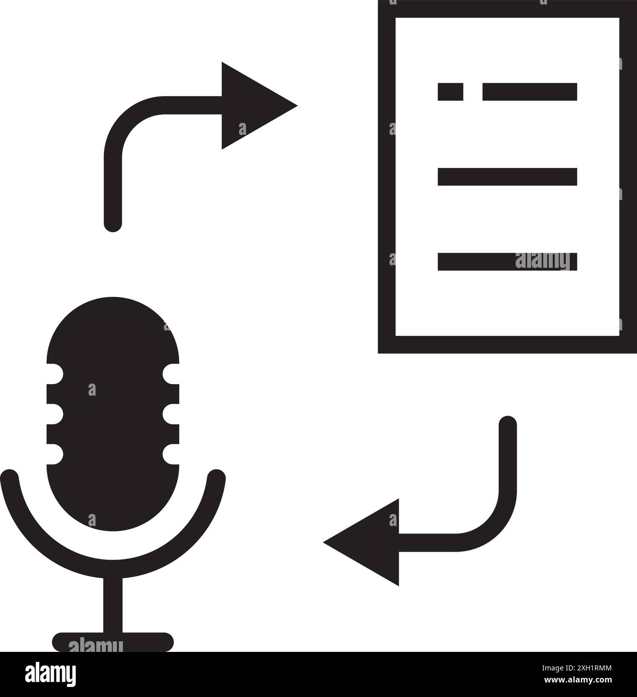 Symbol „Sprache zu Text“, Vorlage für Vektordesign-Illustration Stock Vektor