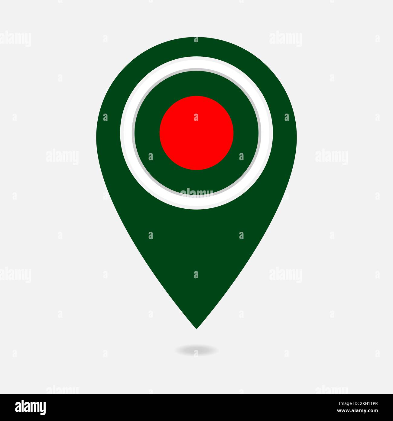 Abbildung von Bangladesch Pin Map. Vektordesign. Stock Vektor