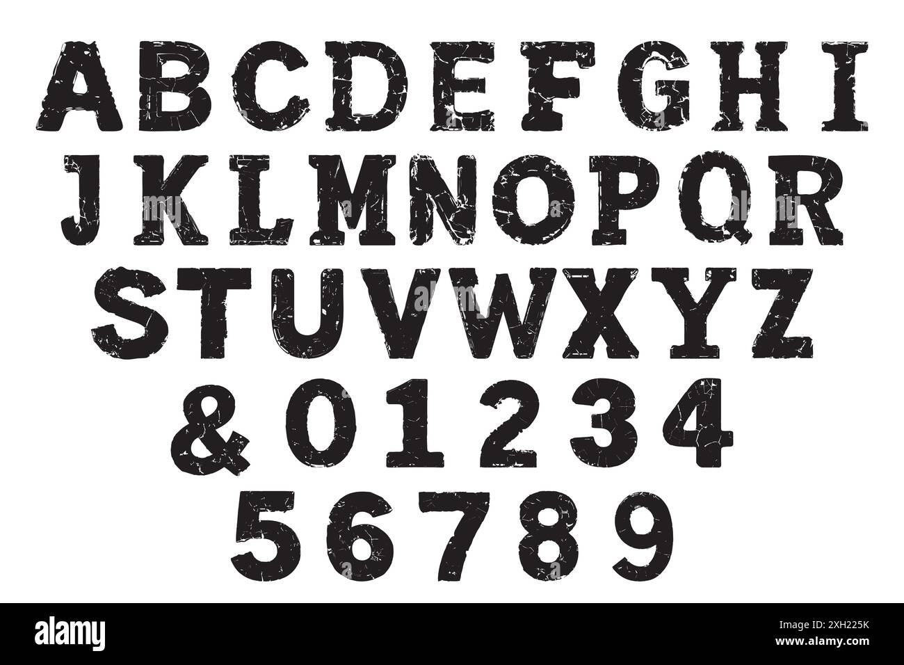 Urban Grit: Eine kraftvolle und kantige Schriftart mit auffälligen Großbuchstaben Stock Vektor