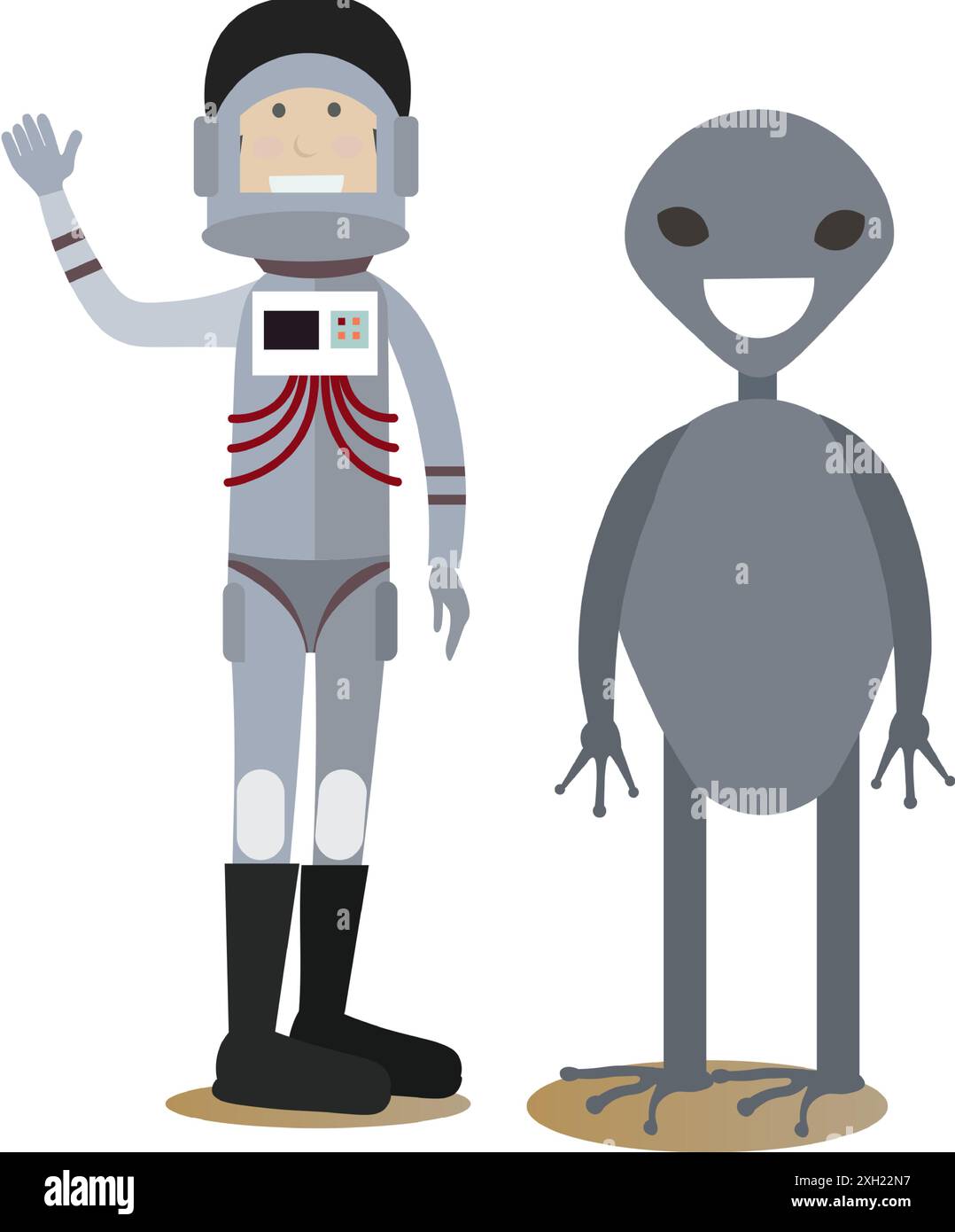 Space People Konzept flache Vektor-Illustration Stock Vektor