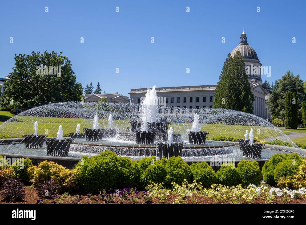 Das Washington State Capitol Building in Olympia ist die Heimat der Regierung des Staates Washington. Stockfoto