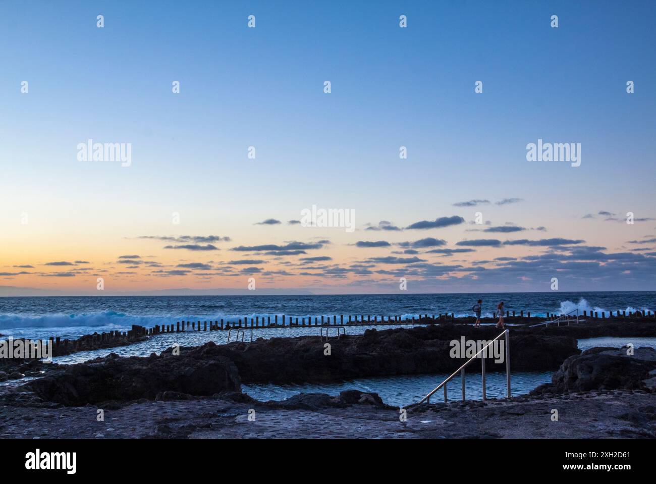 Agaete natürliche Pools auf Gran Canaria Stockfoto