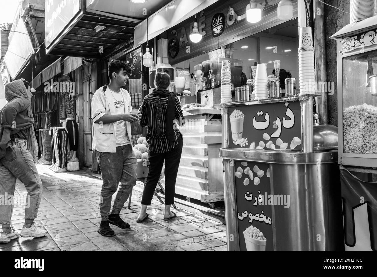 Straßencafé, Shiraz, Iran. Stockfoto