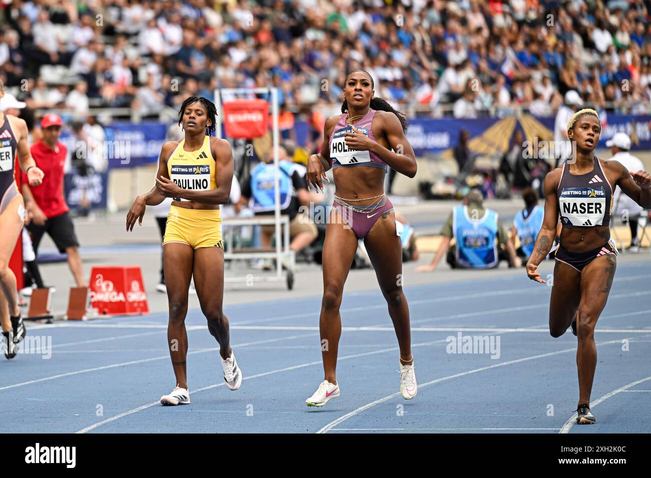 Alexis Holmes während des Wettkampfes de Paris Wanda Diamond League 2024 am 7. Juli 2024 im Stadion Charlety in Paris, Frankreich. Quelle: Victor Joly/Alamy Live News Stockfoto