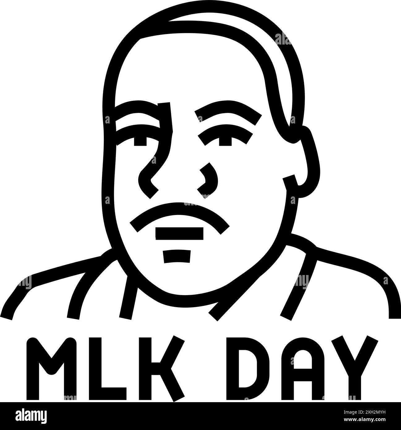 martin luther König jr Tag usa Feiertagslinie Icon Vektor Illustration Stock Vektor