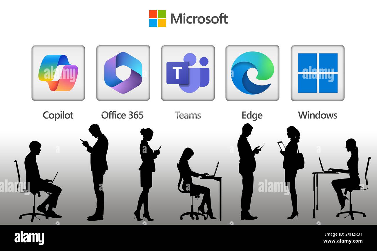 Innovative Microsoft-Produkte und -Services Stockfoto