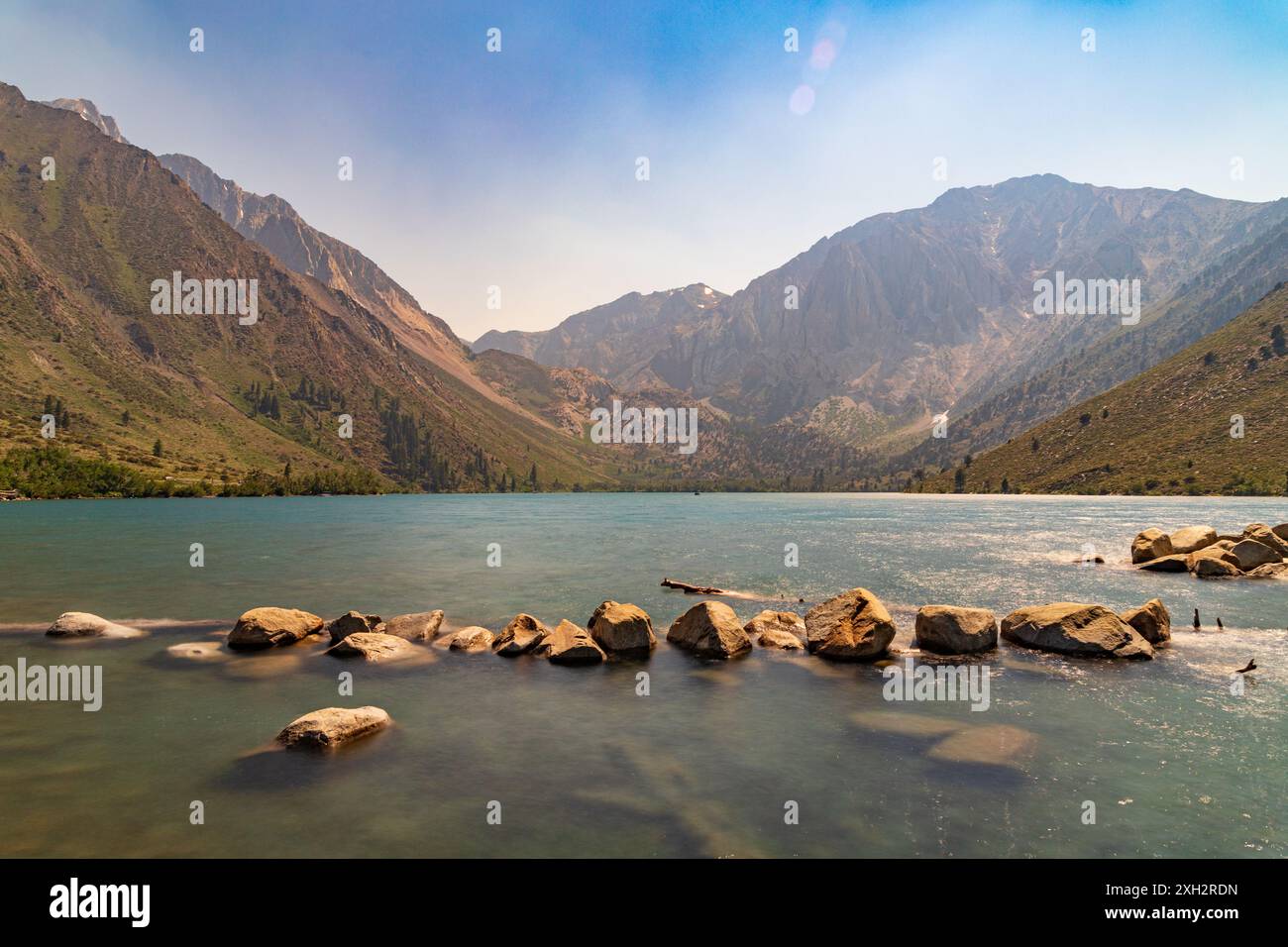 Sträfling Lake California Langzeitfotografie Stockfoto