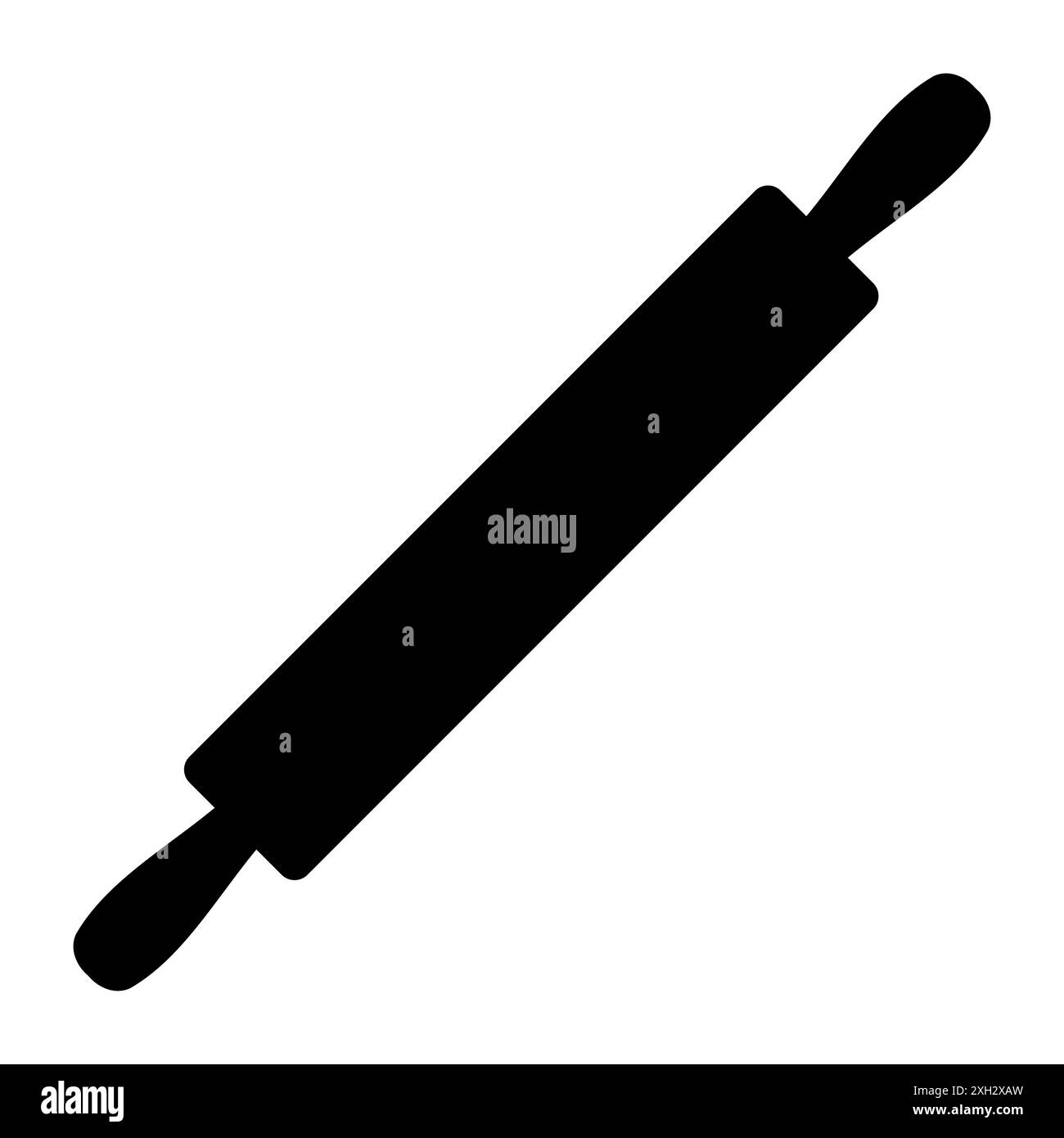 Einfaches schwarzes Symbol für die Silhouette. Flache Abbildung isoliert auf weißem Hintergrund. Stockfoto