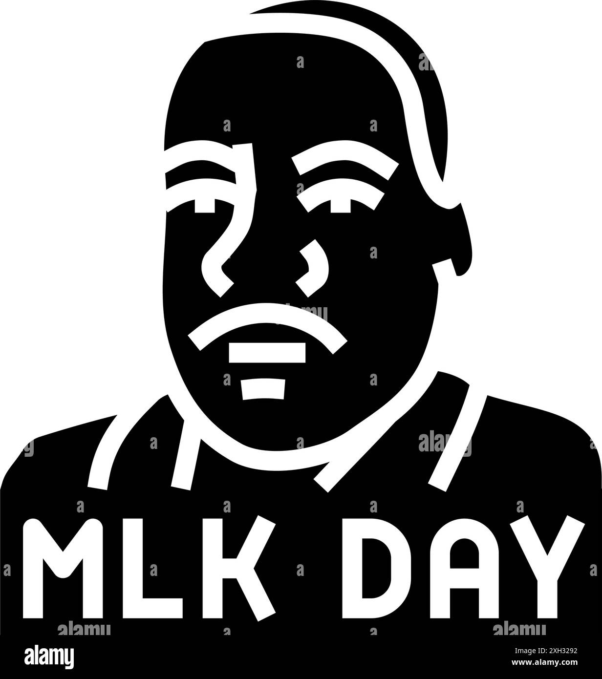 martin luther König jr Tag usa Feiertag Glyphe Icon Vektor Illustration Stock Vektor