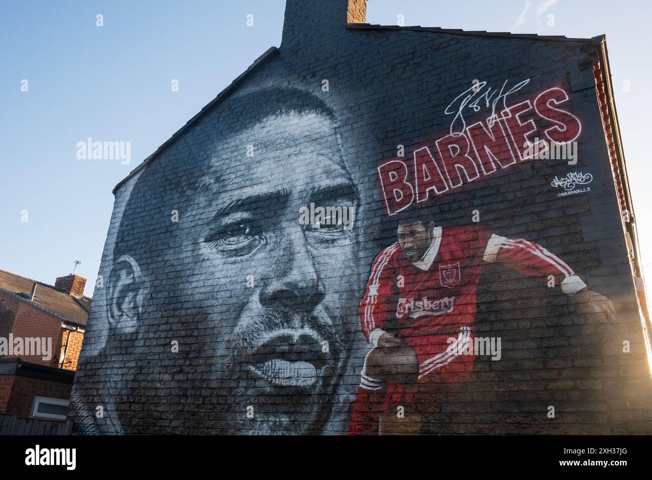 John Barnes Mural, Merseyside, Liverpool, Großbritannien Stockfoto