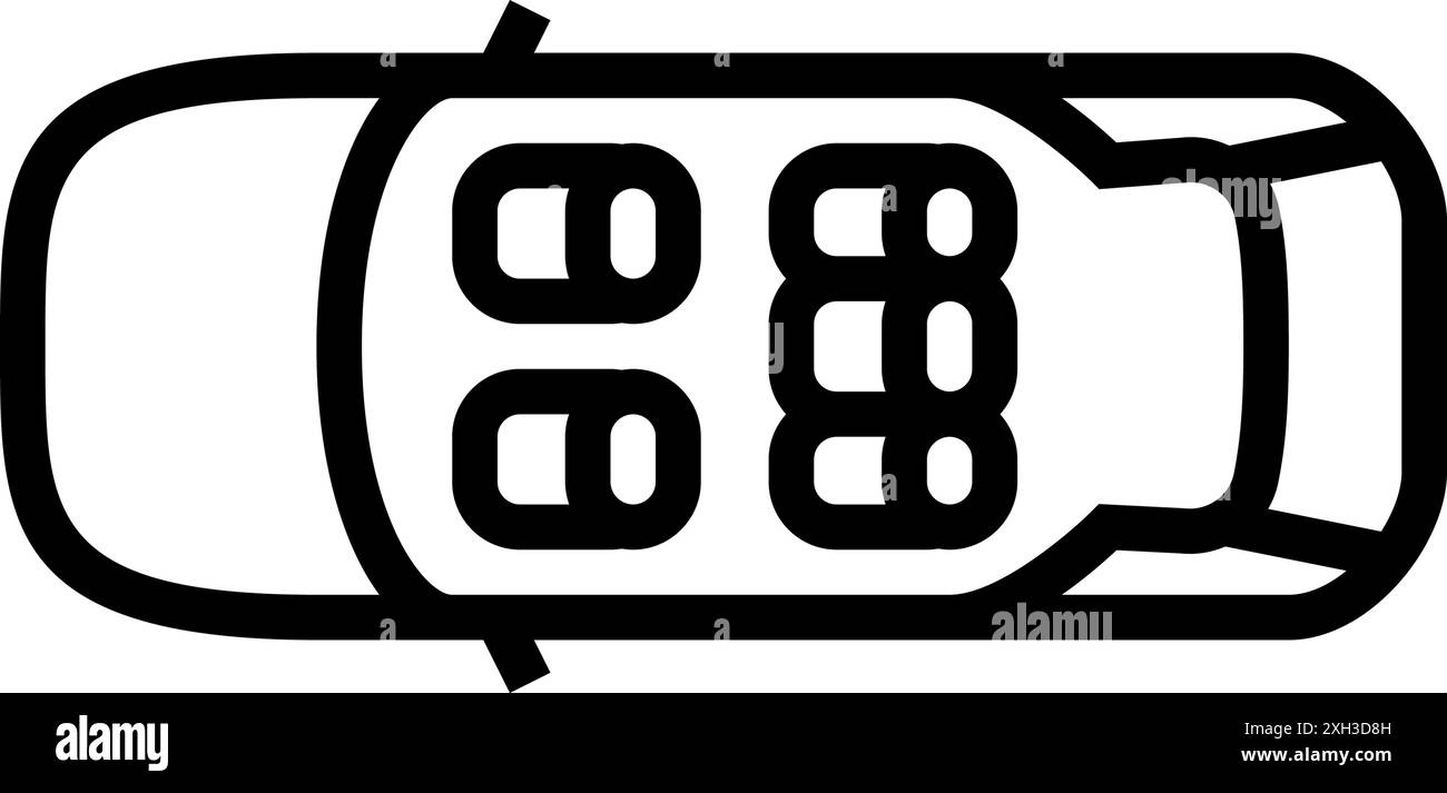 Sitze Car Line Symbol Vektorillustration Stock Vektor