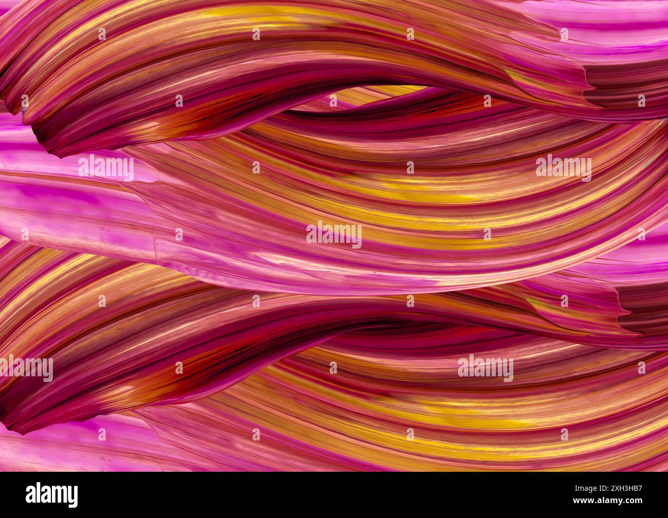 Bunte Wellen in den Farben Rot, Rosa, Gelb, Braun, deutschland Stockfoto
