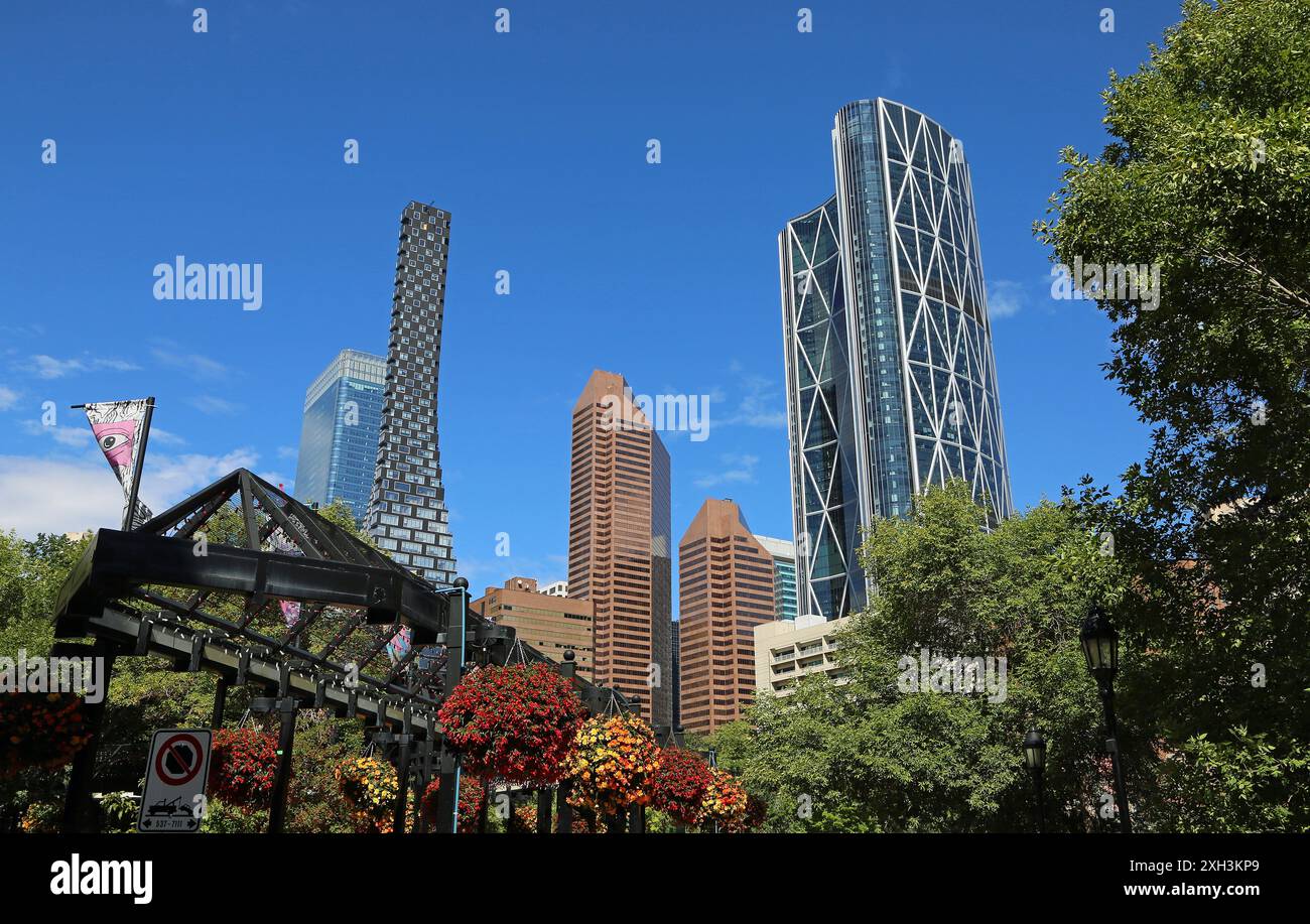 Gebäude im Stadtzentrum von Calgary, Alberta, Kanada Stockfoto