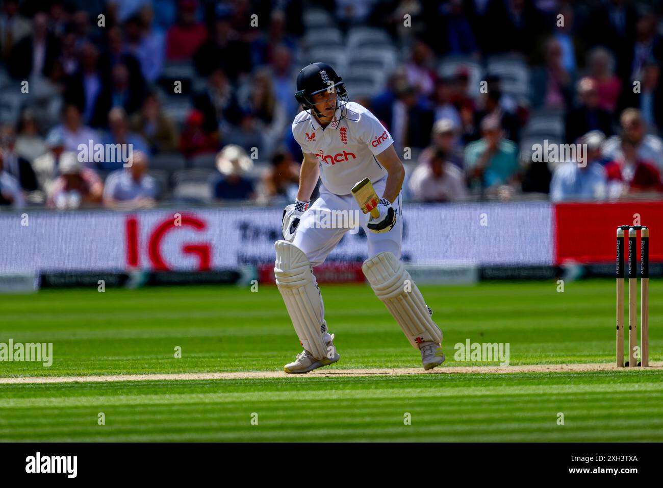 LONDON, VEREINIGTES KÖNIGREICH. 11. Juli, 24. Jamie Smith of England (wk) im zweiten Tag-Spiel während des 1. Rothesay Test Matches England Men vs West Indies am Donnerstag, den 11. Juli 2024 in LONDON ENGLAND. Quelle: Taka Wu/Alamy Live News Stockfoto