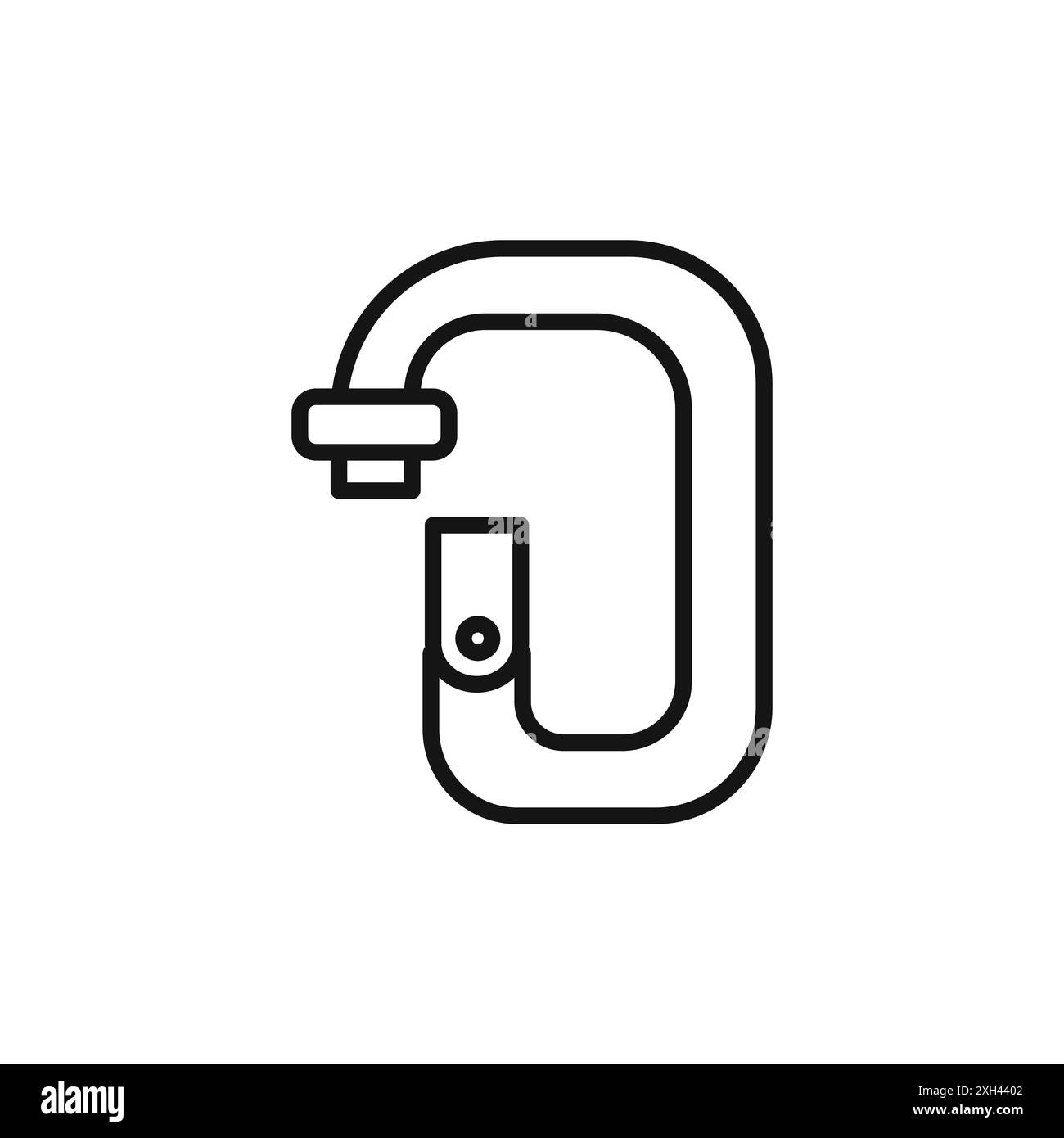 Rope Hook Icon Logozeichen Vektorumriss in schwarz-weiß Farbe Stock Vektor