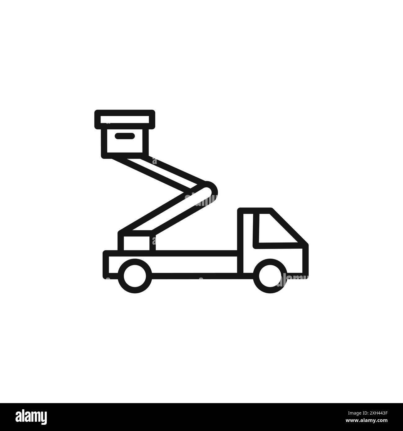 Rescue Truck Korb Symbol Logo Vektorumriss in schwarz-weiß Farbe Stock Vektor