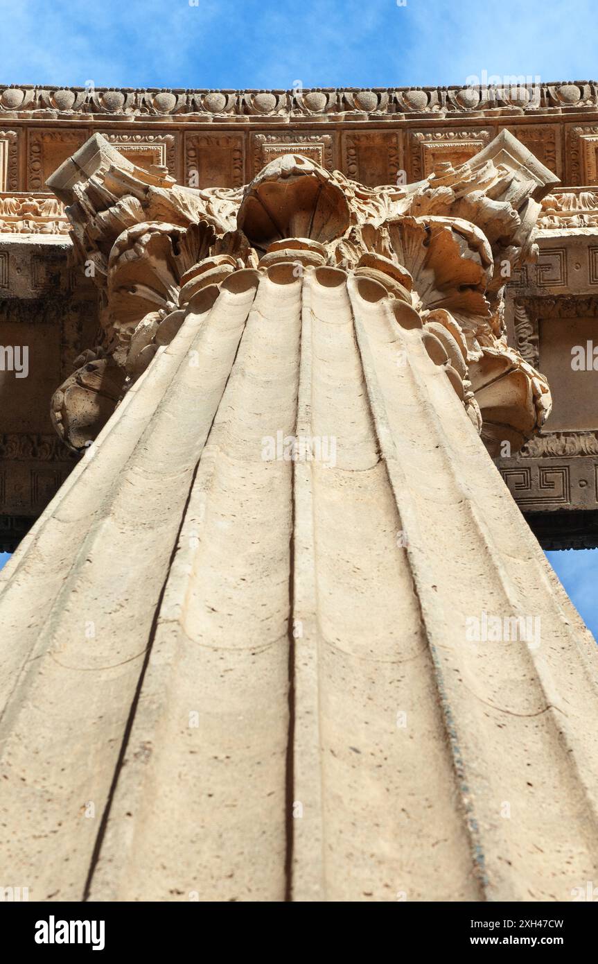 Der Palace of Fine Arts ist ein monumentales Gebäude im Marina District von San Francisco, Kalifornien, das ursprünglich für den Panama-Pa 1915 erbaut wurde Stockfoto