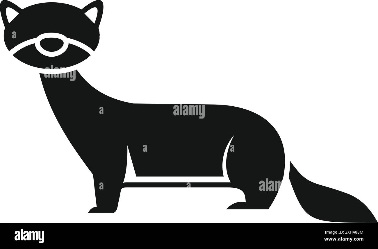 Schlichtes Icon-Logo im Stehen mit schwarzer Silhouette Stock Vektor