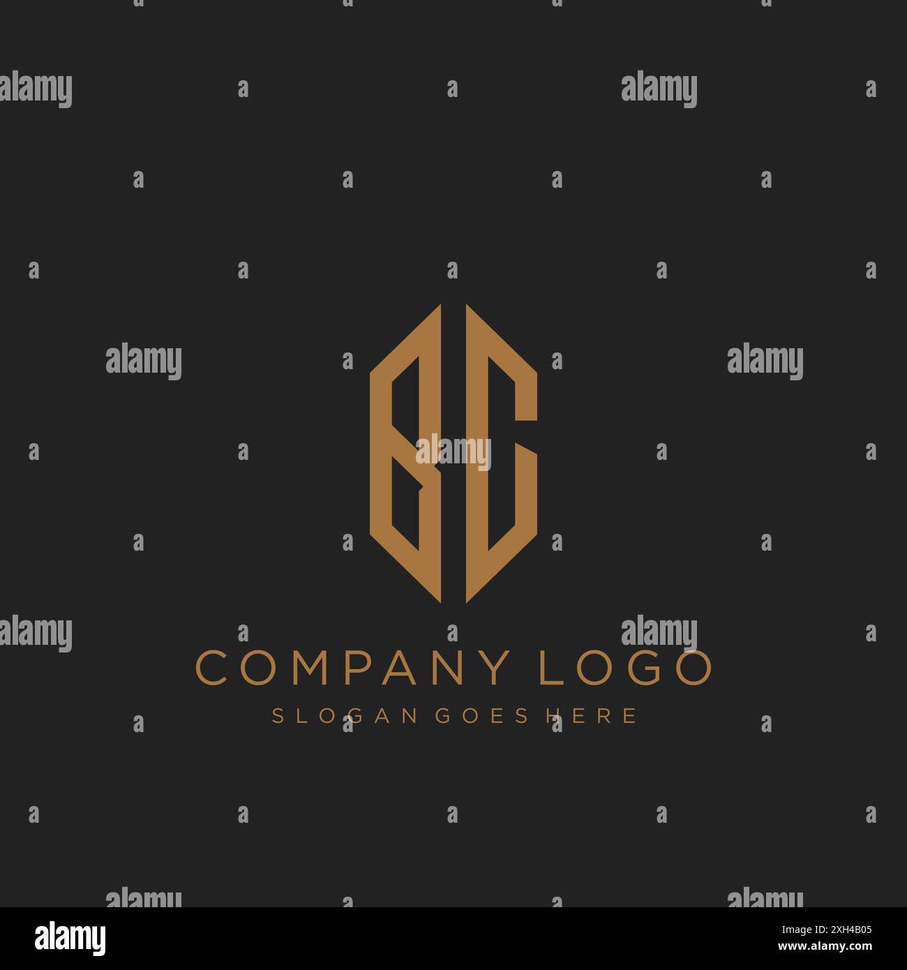 Logo mit BC-Letter-Logo Stock Vektor