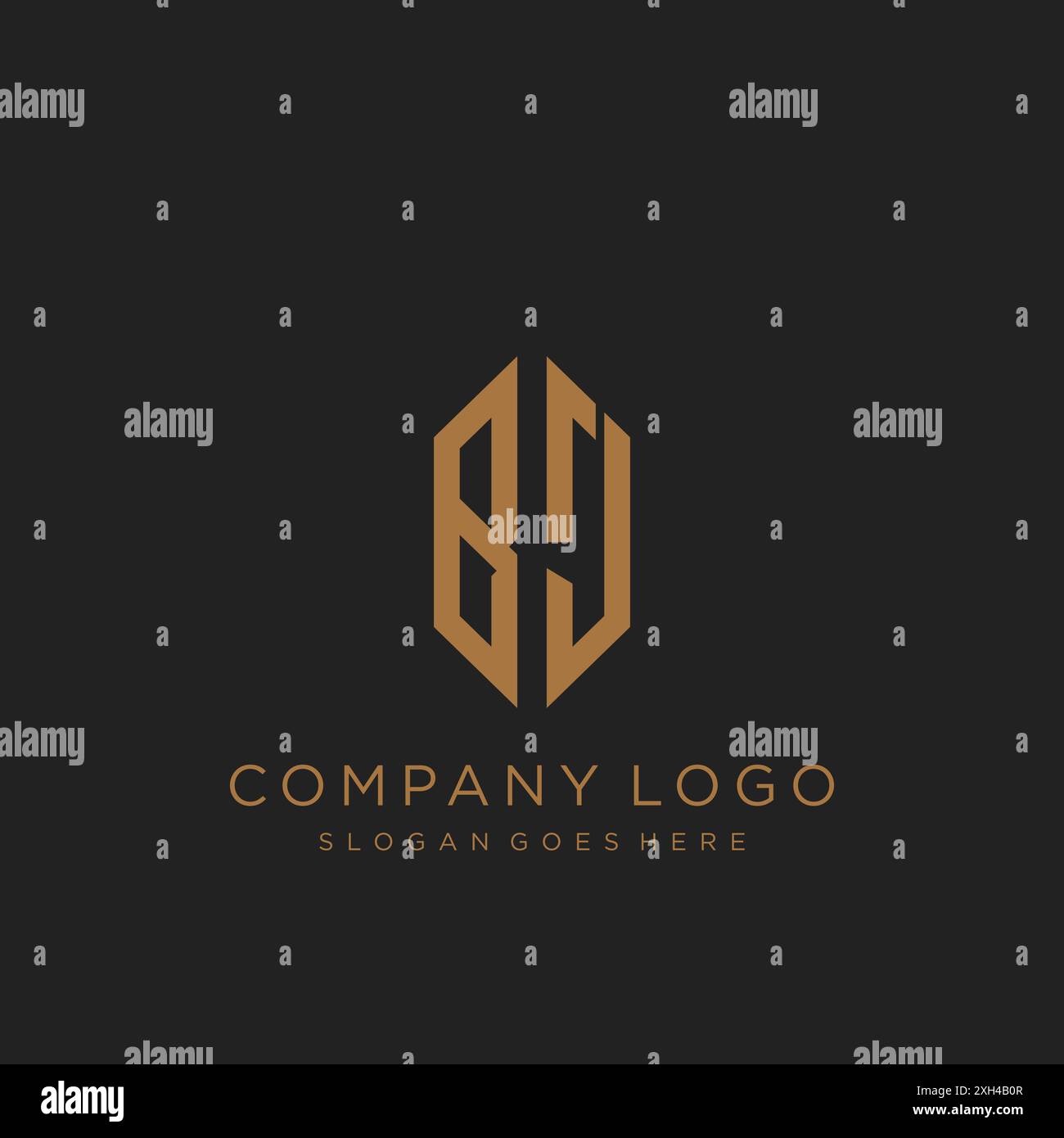 Design mit BJ Letter-Logo Stock Vektor