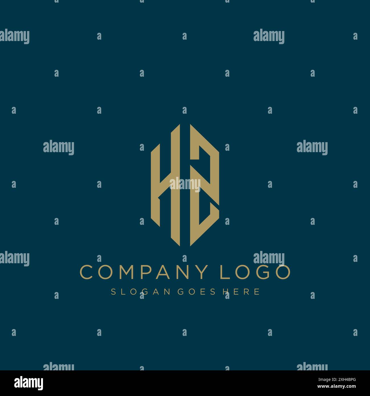 Logo mit HZ Letter-Logo Stock Vektor