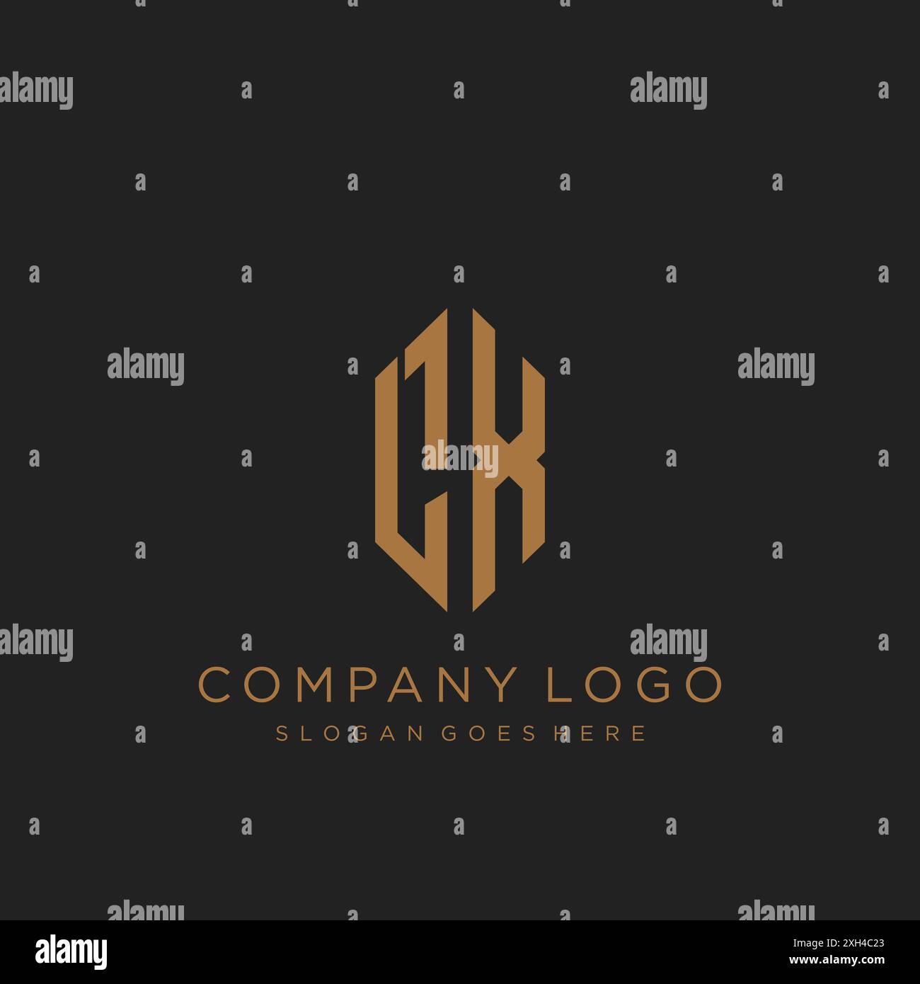 Design mit LX Letter-Logo Stock Vektor