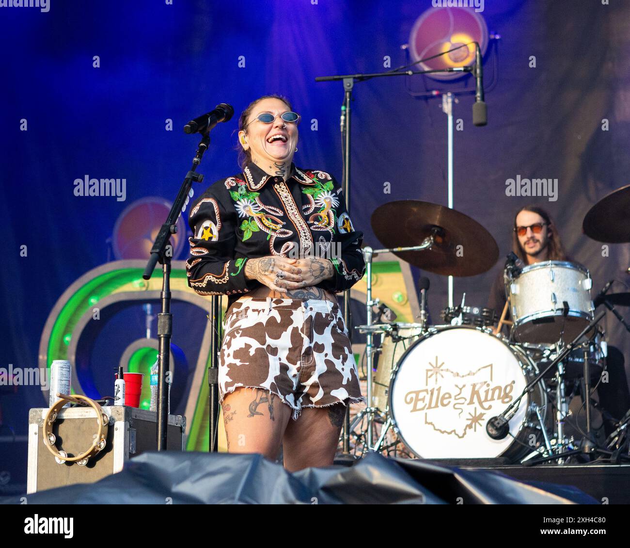 11. Juli 2024, Indianapolis, Indiana, USA: Elle King tritt am 11. Juli 2024 live im Rock the Ruins in Indianapolis auf. (Kreditbild: © Lora Olive/ZUMA Press Wire) NUR REDAKTIONELLE VERWENDUNG! Nicht für kommerzielle ZWECKE! Stockfoto