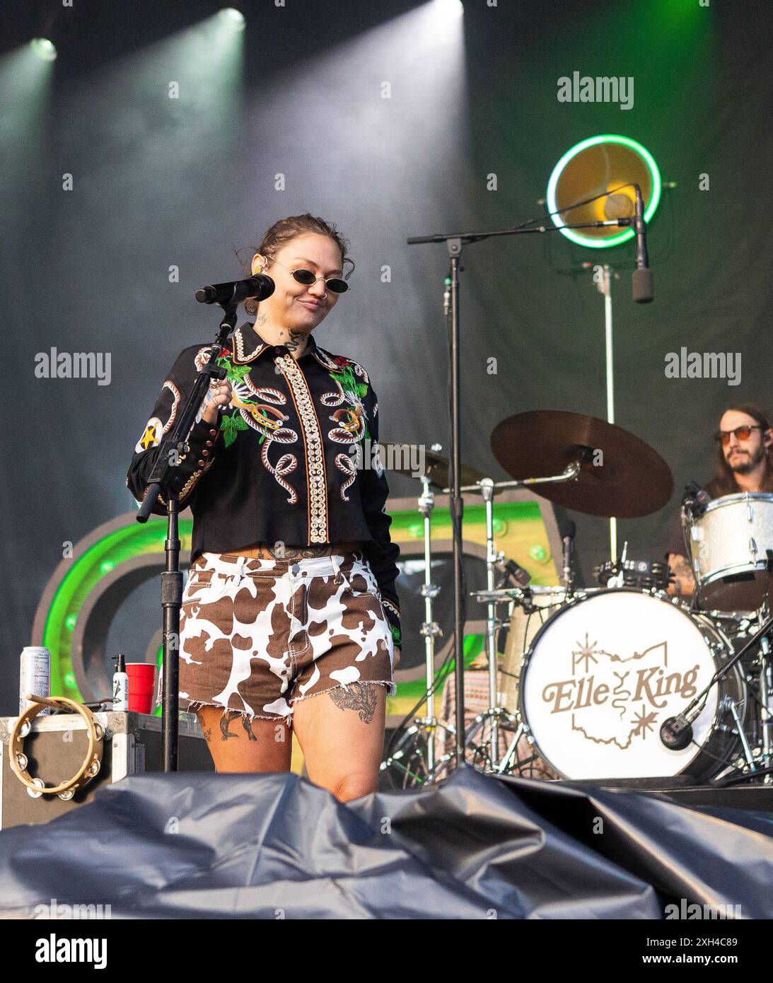 11. Juli 2024, Indianapolis, Indiana, USA: Elle King tritt am 11. Juli 2024 live im Rock the Ruins in Indianapolis auf. (Kreditbild: © Lora Olive/ZUMA Press Wire) NUR REDAKTIONELLE VERWENDUNG! Nicht für kommerzielle ZWECKE! Stockfoto
