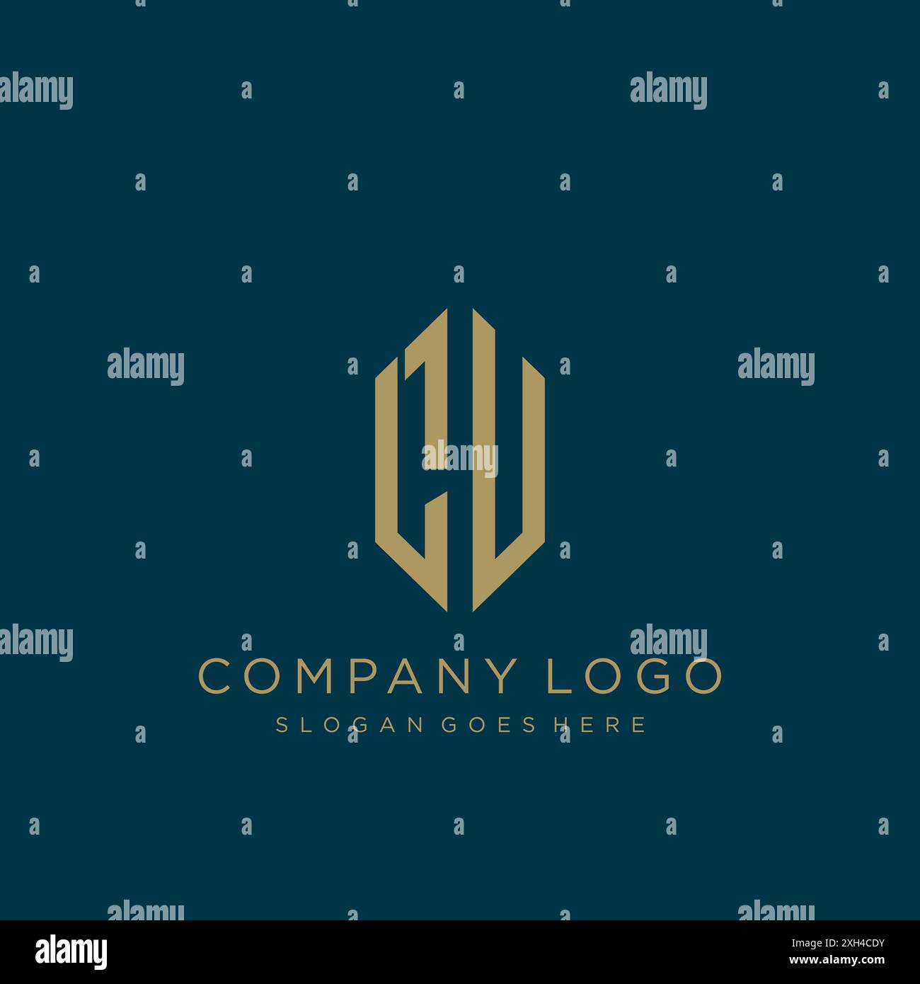 Logo mit LU-Letter-Logo Stock Vektor