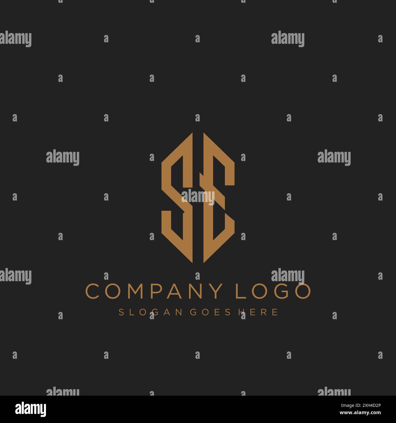Logo mit SE-Letter-Logo Stock Vektor