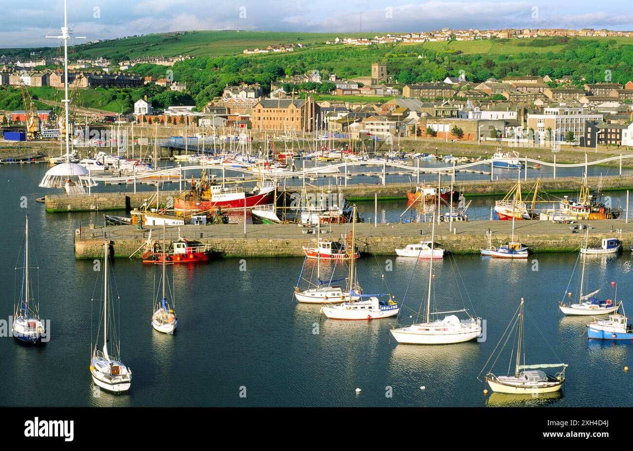 Whitehaven Marina und Hafen an der West Küste von Cumbria, England, UK. Stockfoto