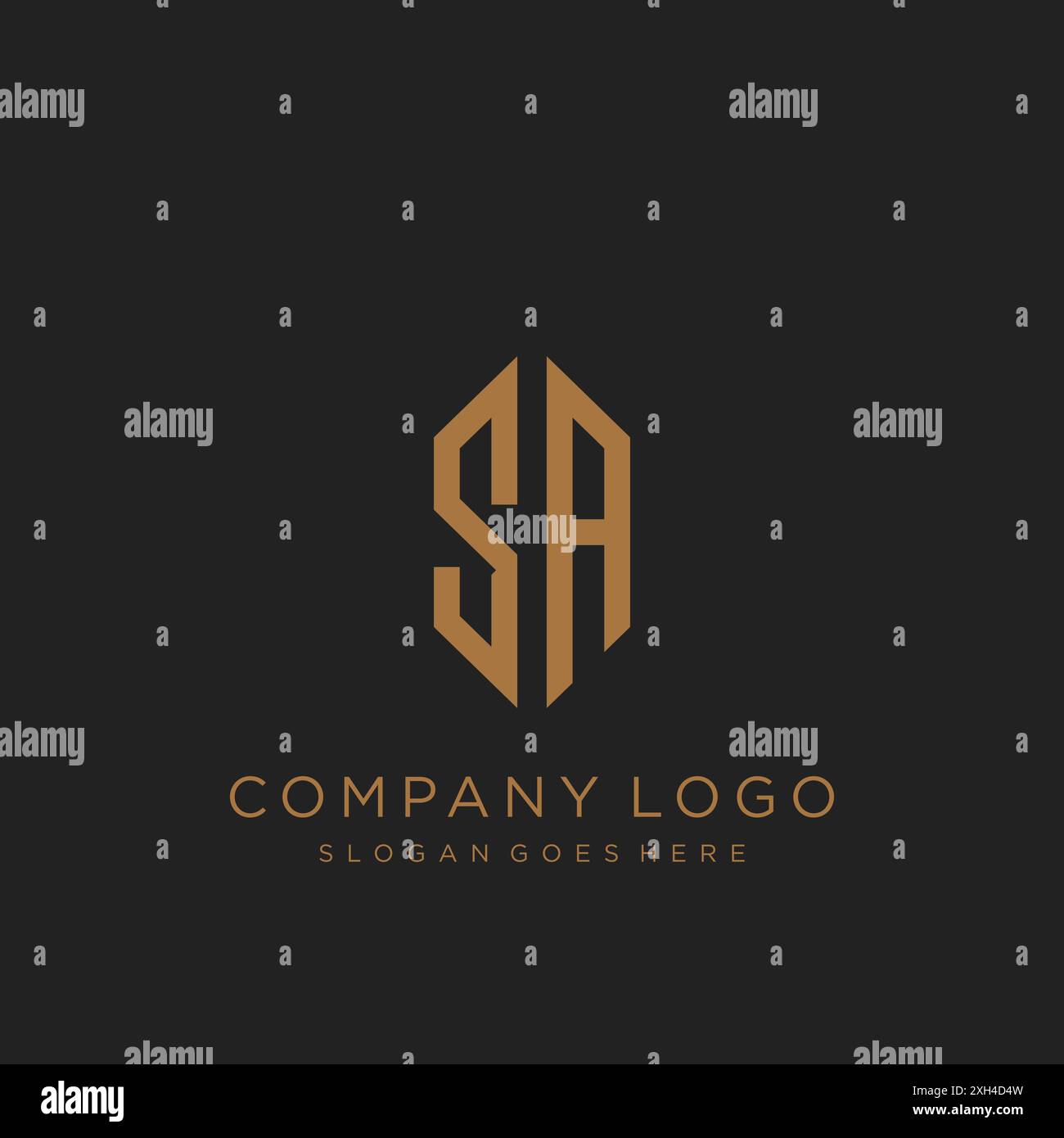Logo mit SA-Buchstaben Stock Vektor