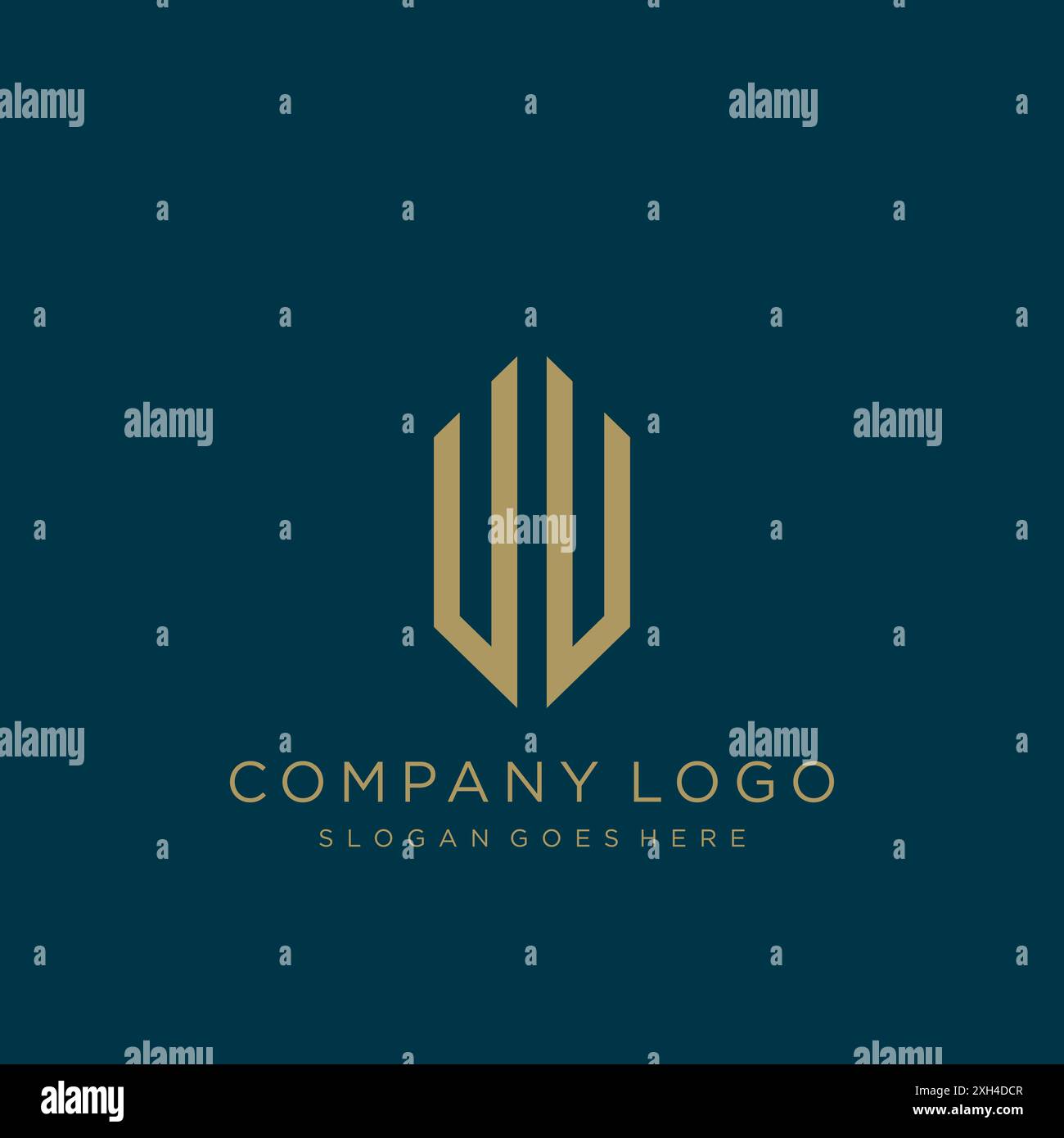 Design mit UU-Letter-Logo Stock Vektor