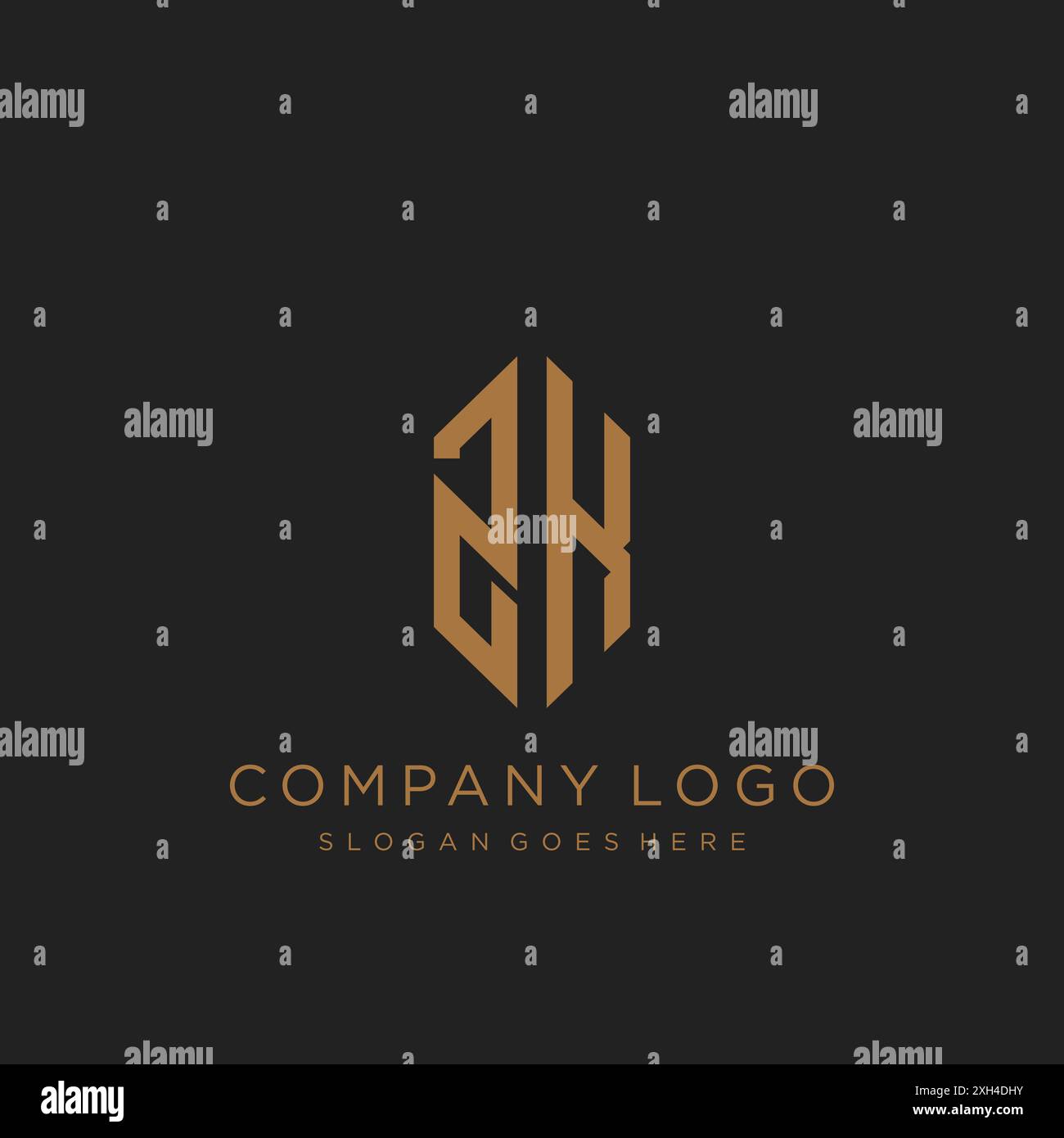 Design mit ZK-Letter-Logo Stock Vektor