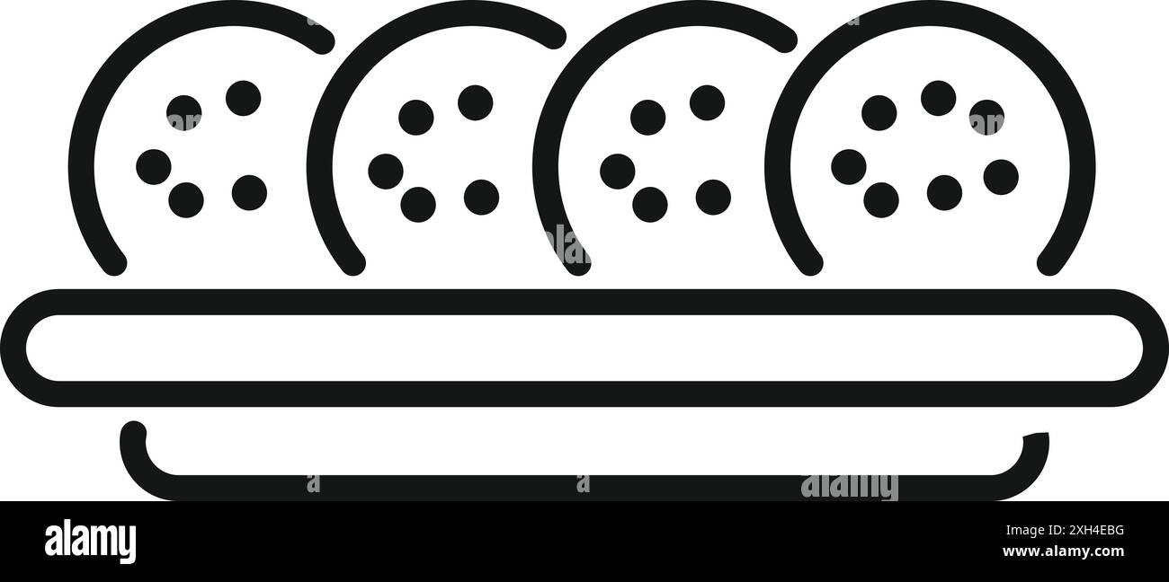 Falafelkugeln auf einem Teller, die nahöstliche Küche zeigen Stock Vektor