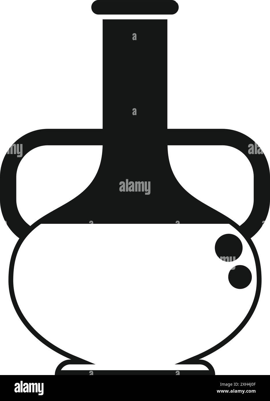 Chemie Glaswaren Symbol in schlichtem Stil auf weißem Hintergrund Stock Vektor