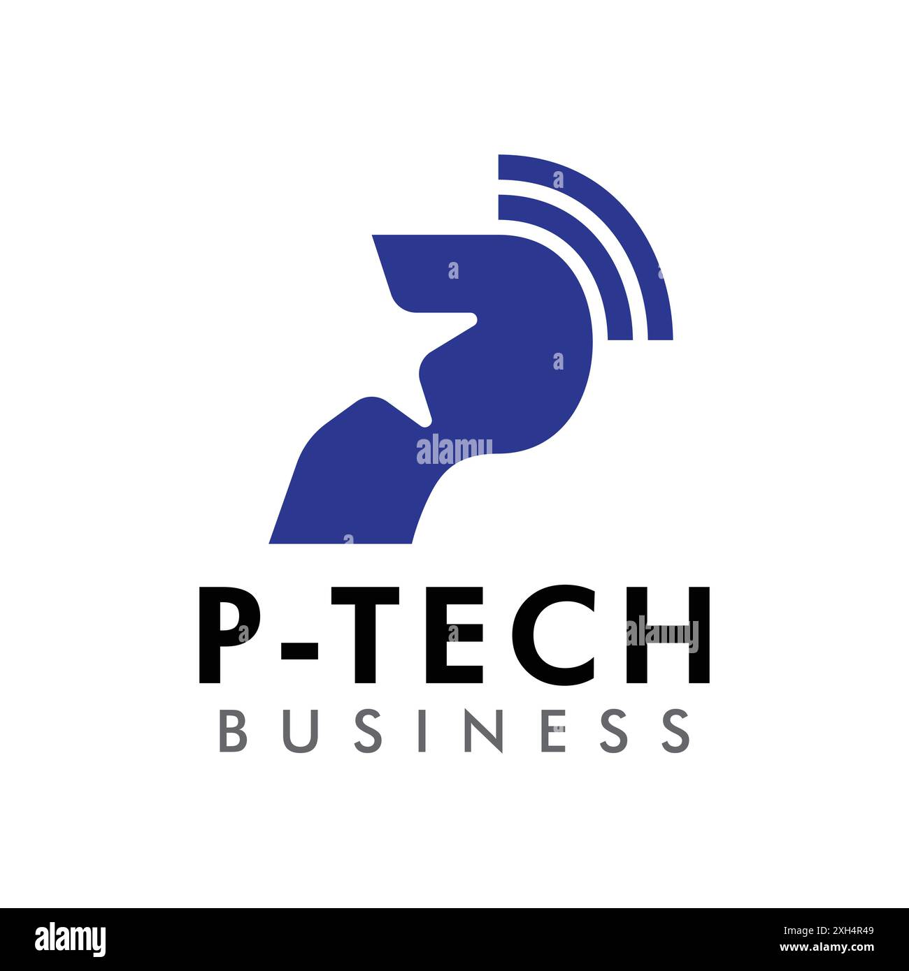 P Letter Technology Business Signal Network abstrakte Logovorlage Stock Vektor