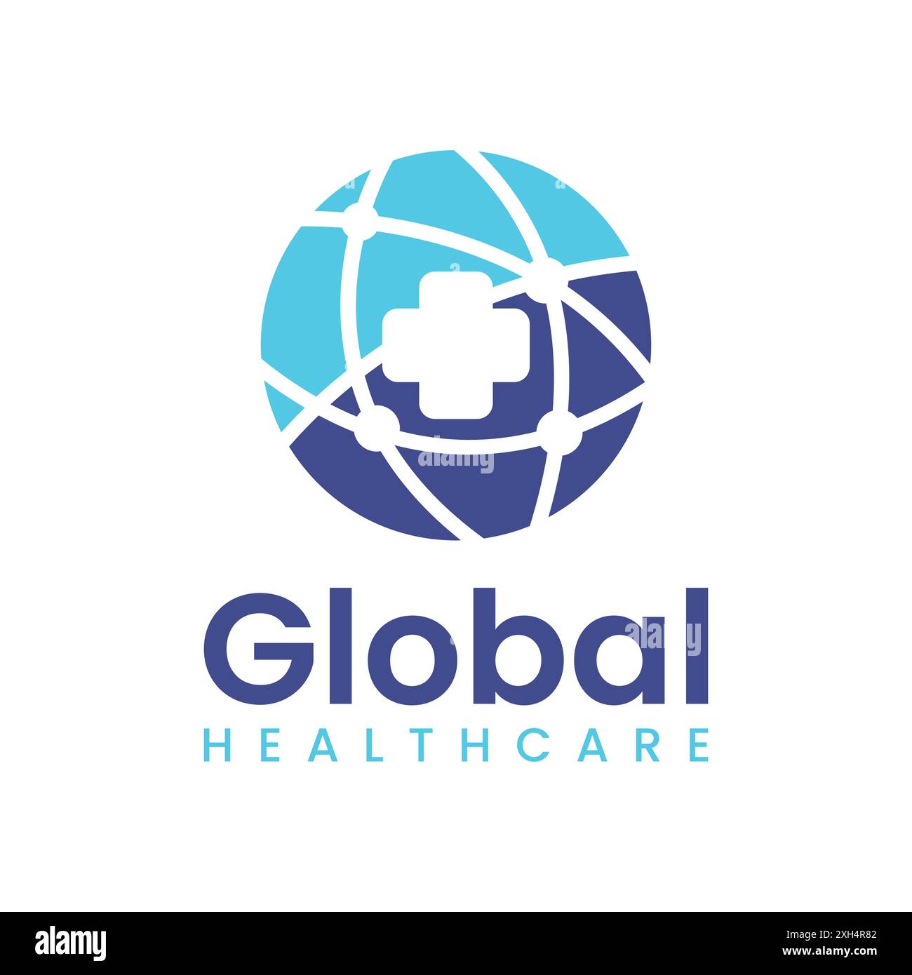 Global Healthcare Healthy Hospital Technology Ball Symbol Logo Vorlage Stock Vektor