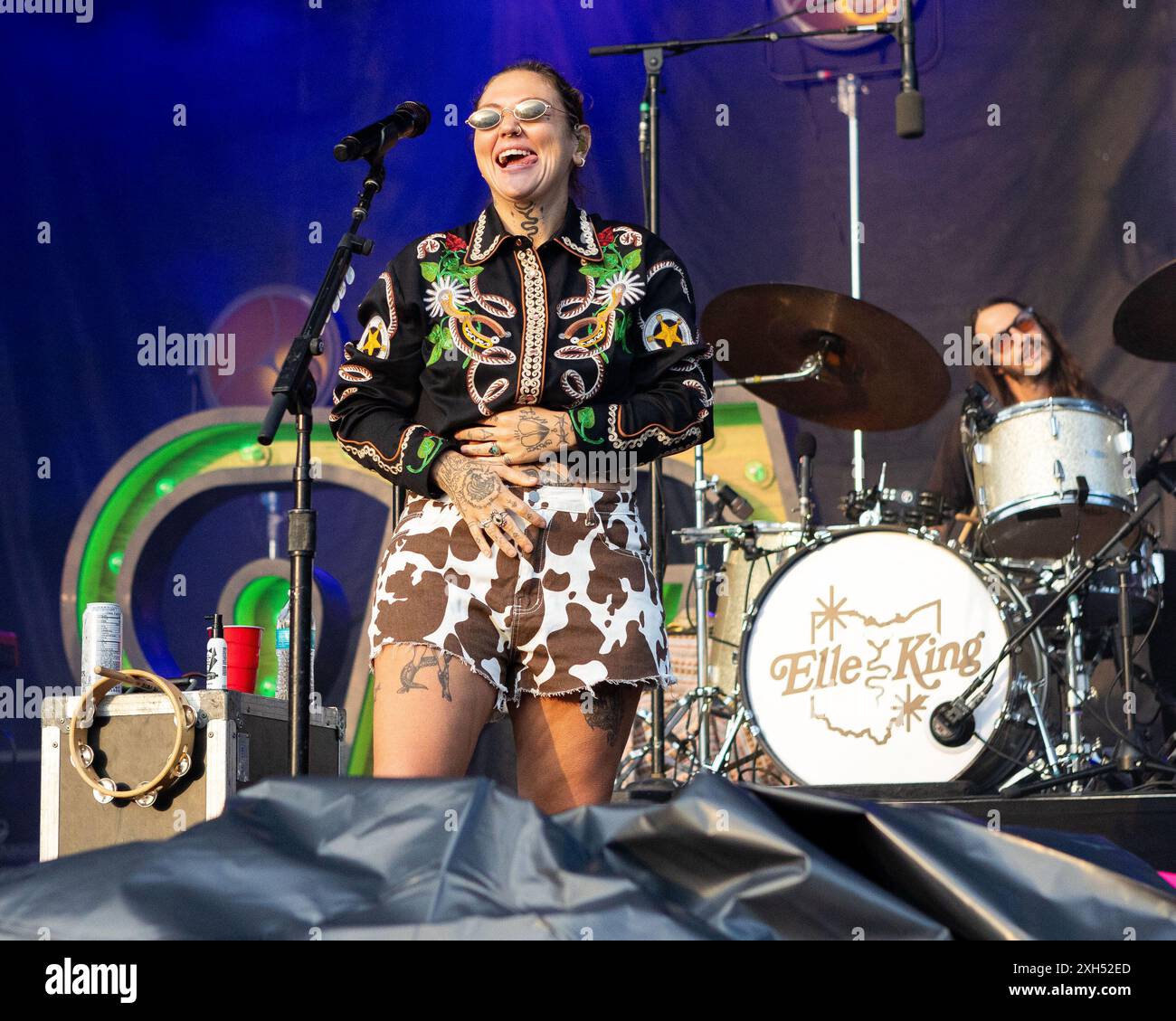11. Juli 2024, Indianapolis, Indiana, USA: ELLE KING tritt live in einem Konzert im Rock the Ruins in Indianapolis auf. (Kreditbild: © Lora Olive/ZUMA Press Wire) NUR REDAKTIONELLE VERWENDUNG! Nicht für kommerzielle ZWECKE! Stockfoto