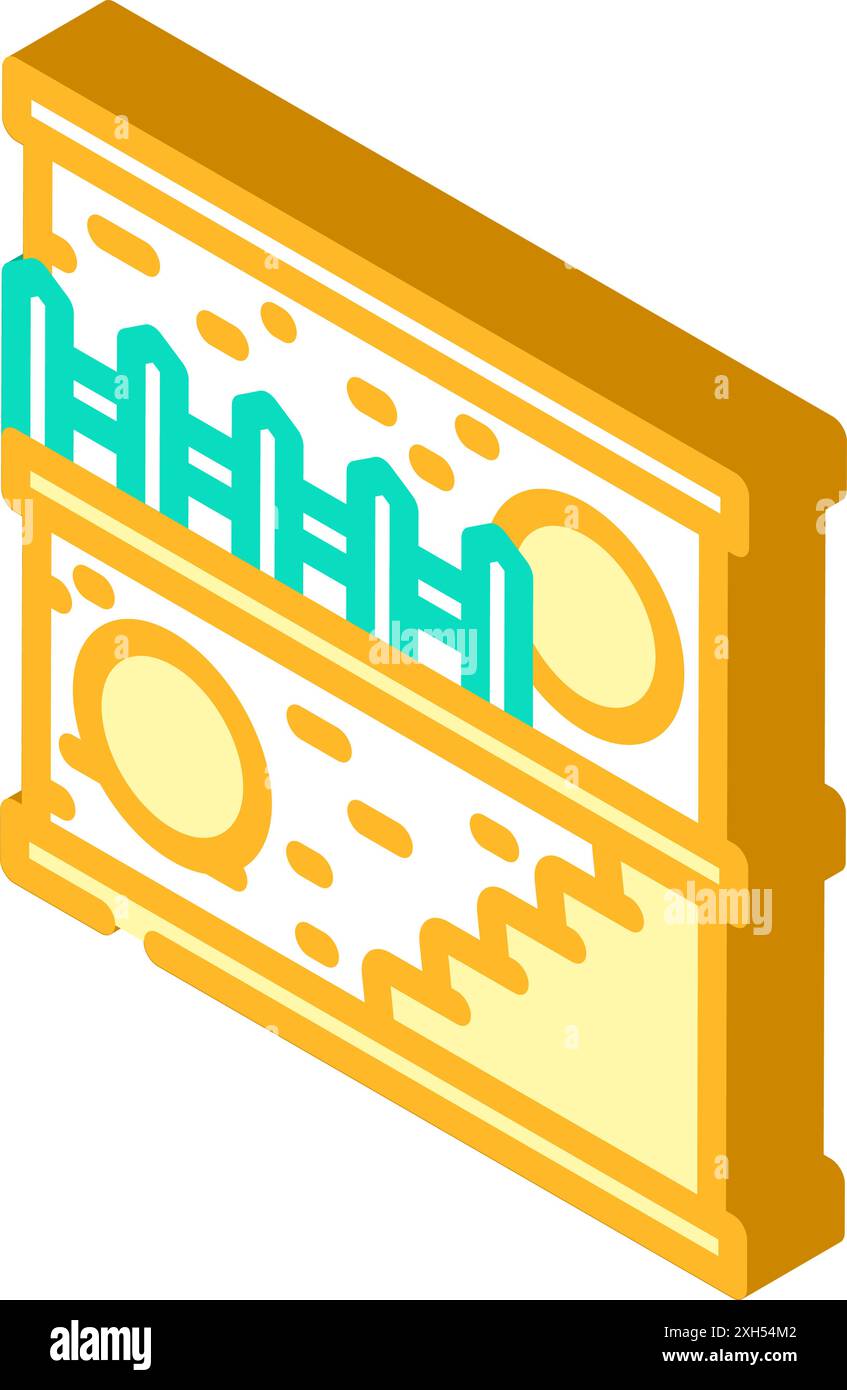 Hamster Haustierhaus isometrische Icon Vektor Illustration Stock Vektor