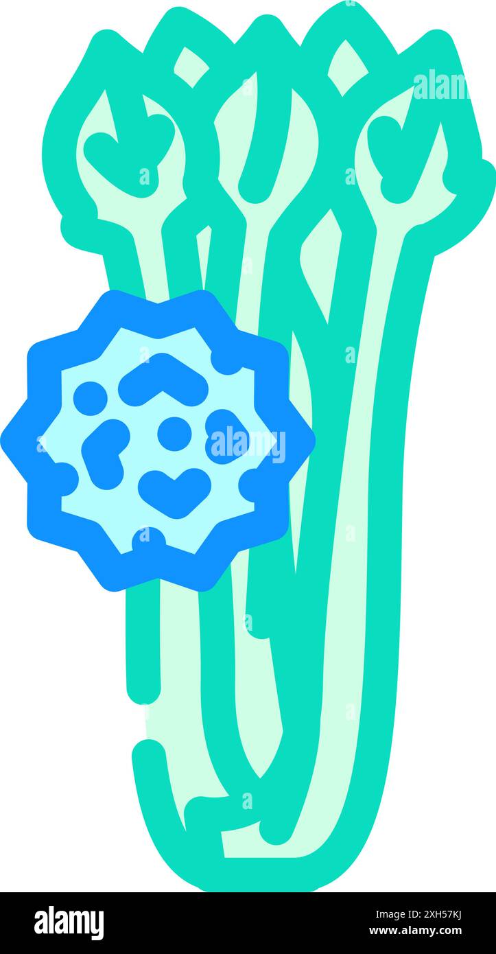 Sellerie Allergen freies Produkt Nahrungsmittelfarbe Icon Vektor Illustration Stock Vektor