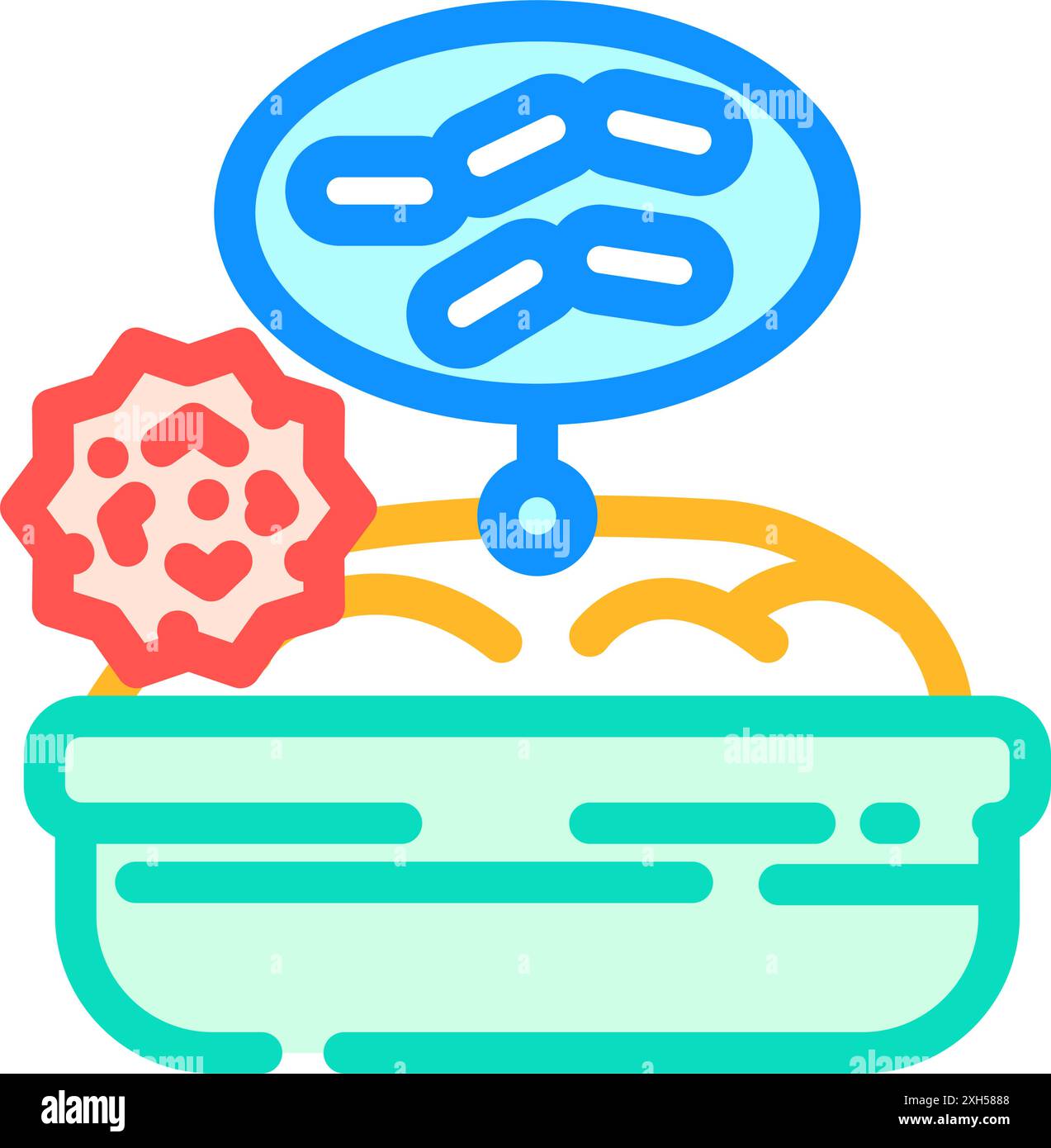 Hefe Allergen freies Produkt Lebensmittelfarbe Symbol Vektor Illustration Stock Vektor