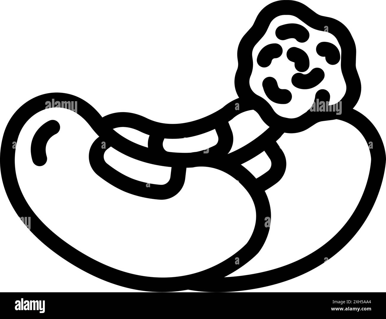 Soja-Allergen-freies Produkt Lebensmittellinie Symbol Vektor Illustration Stock Vektor