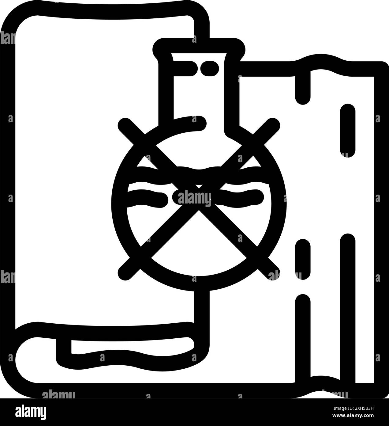 Ungiftiges Material nachhaltige Modelinie Icon Illustration Stock Vektor