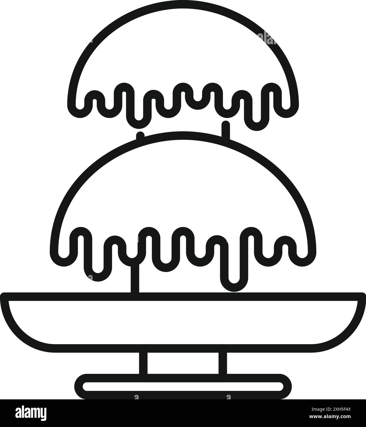 Köstliches Schokoladenfondue, perfekt für süße Köstlichkeiten Stock Vektor