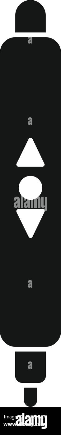 Elektronische Zigarette mit Tasten für Erhöhung oder Verringerung der Leistung Symbol einfache schwarze Stil Vektor Illustration Stock Vektor