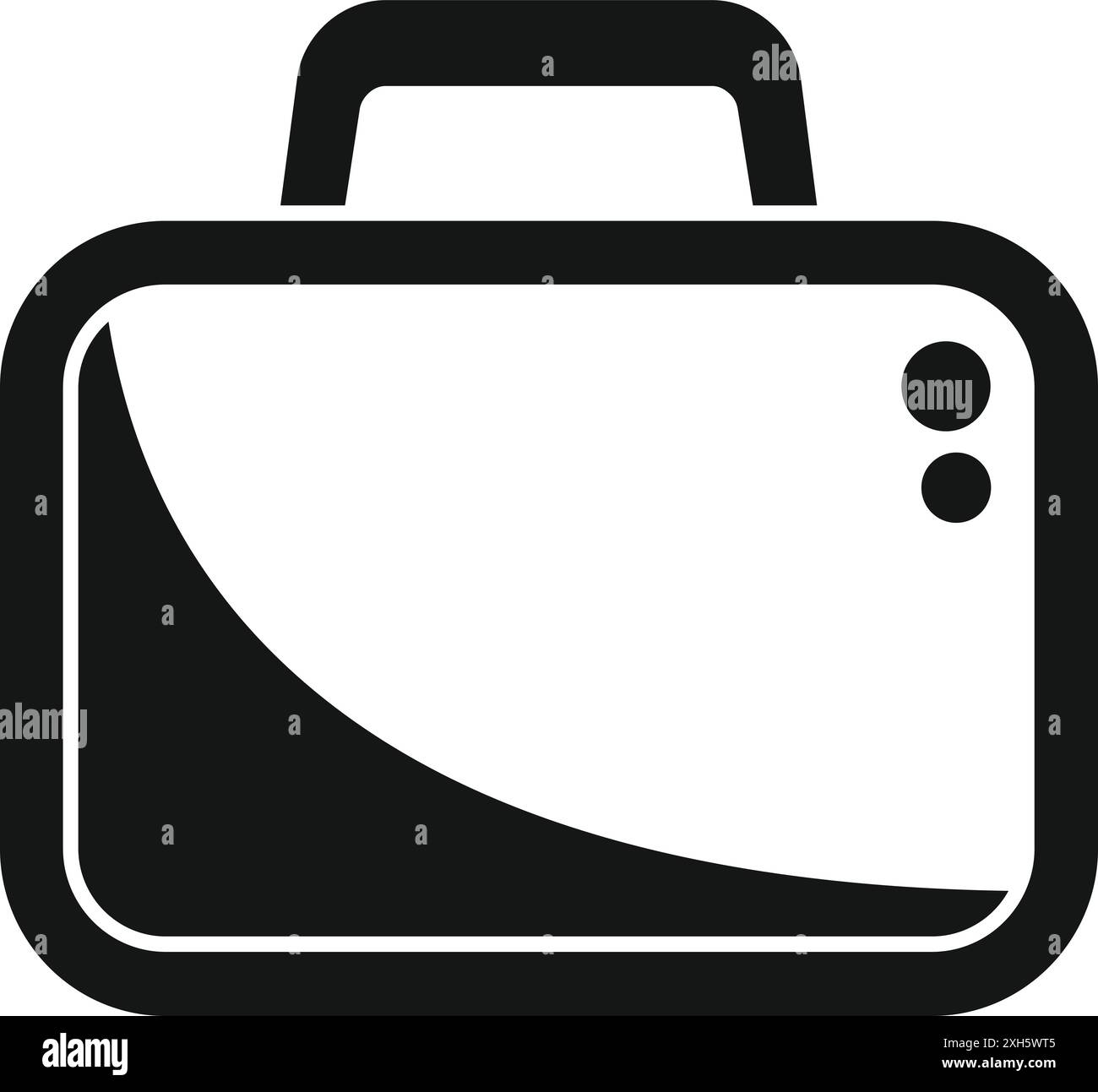 Einfache schwarze Lunchbox-Ikone, perfekt für Lunchpakete, Speisevorbereitung und Aufbewahrung von Lebensmitteln Stock Vektor