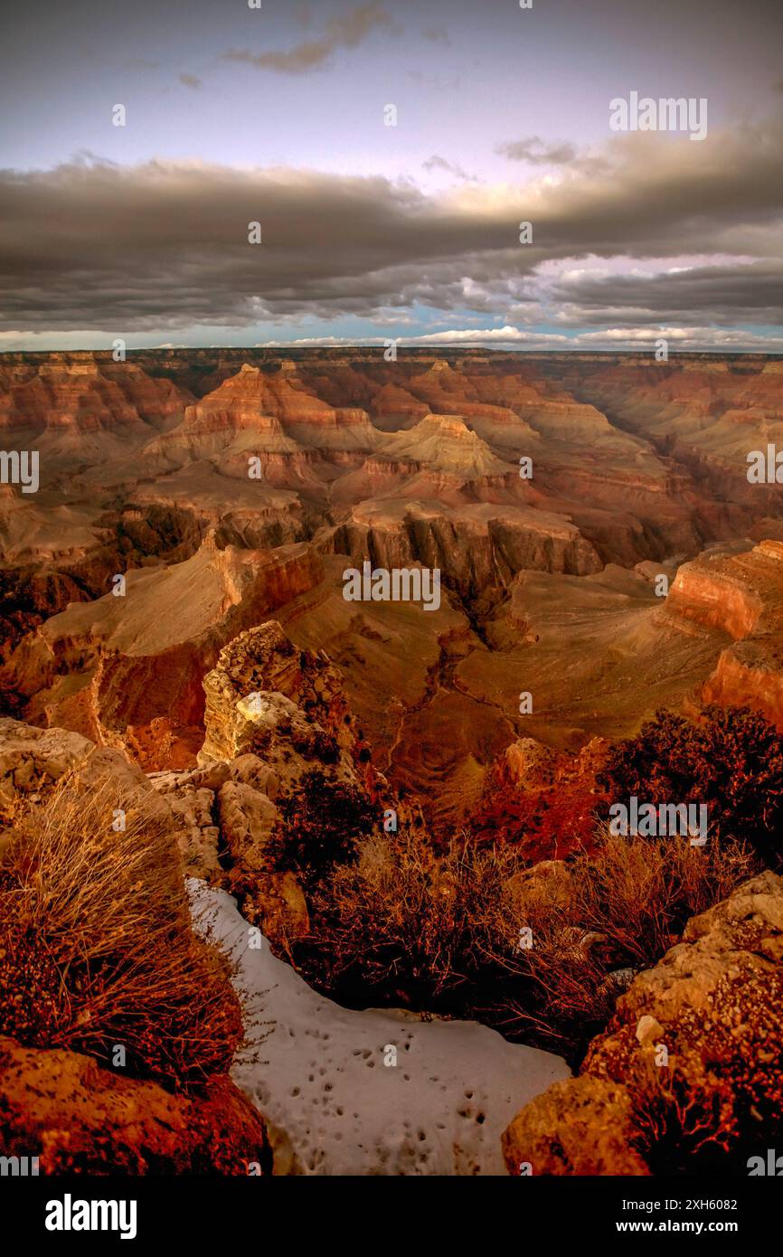 Der Grand Canyon bei Sonnenuntergang Stockfoto