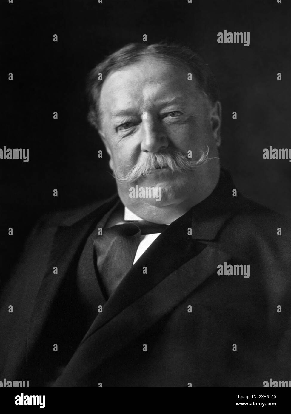 William Howard Taft, Kopf-und-Schultern-Porträt, nach vorne gerichtet. März 1909. 52 Jahre alt. Unbekannter Fotograf. Stockfoto