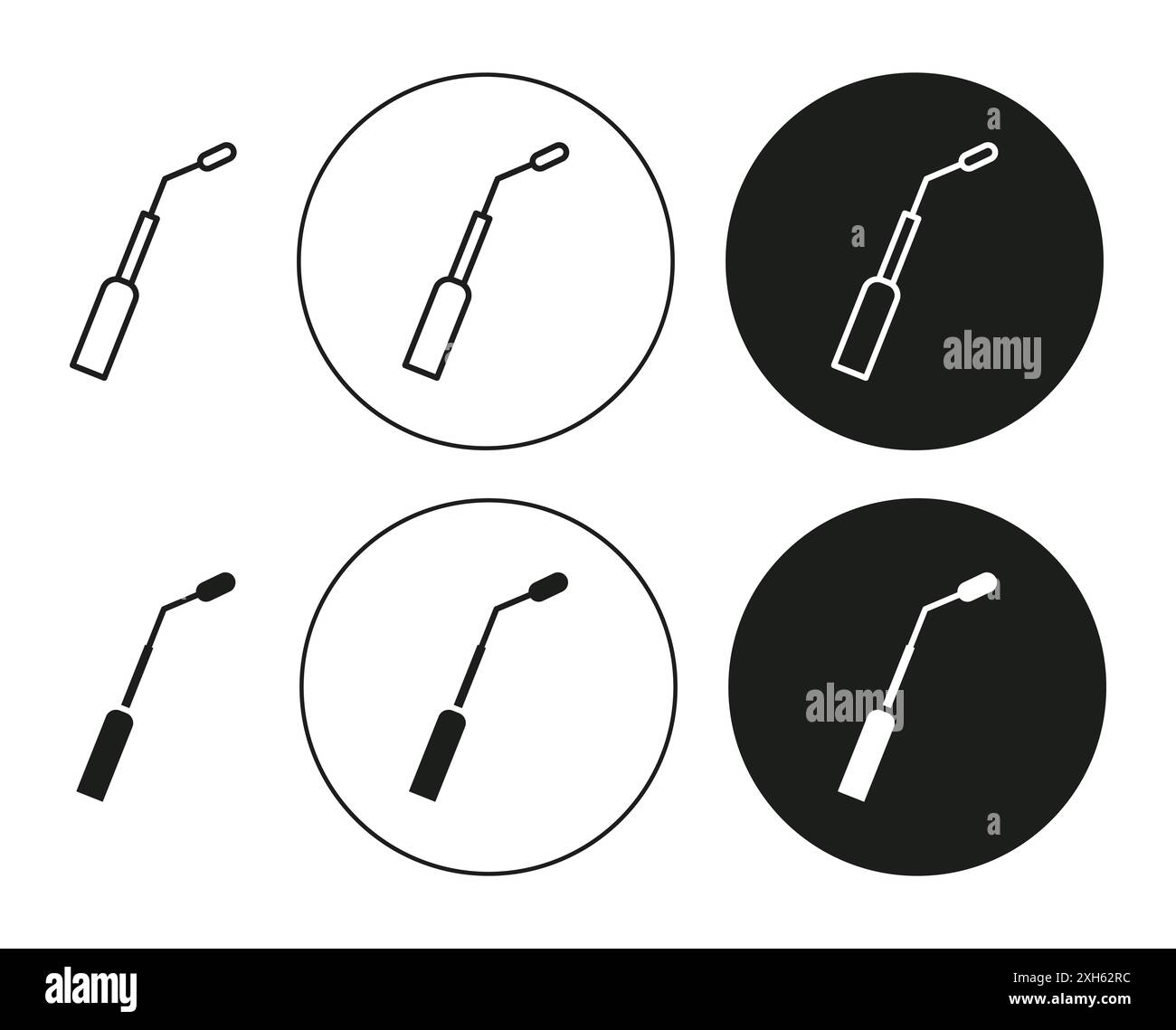 Symbol für Autoradhalterung Vektorsymbol oder Zeichensatzkollektion in schwarz-weißer Umrandung Stock Vektor